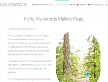 Tablet Screenshot of mallorypaige.com
